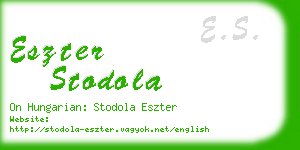 eszter stodola business card